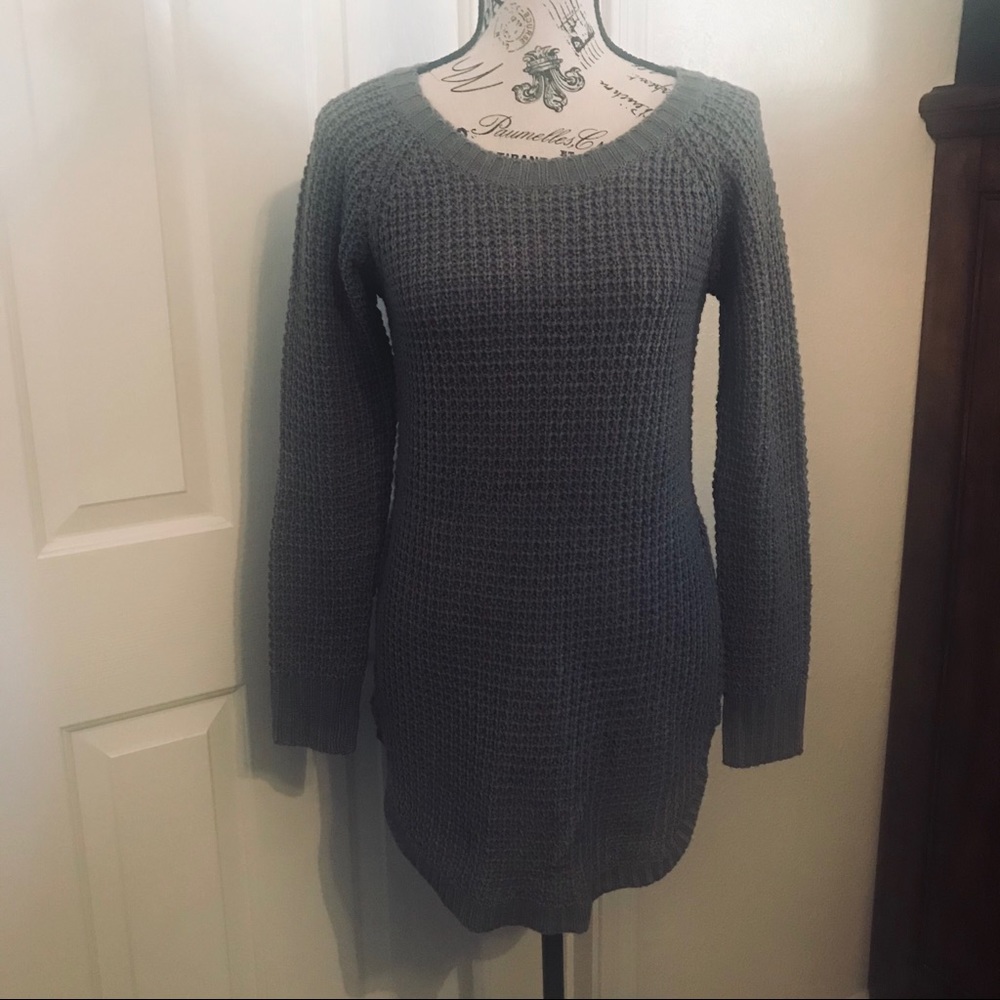 Dark grey Pink Rose sweater Size S